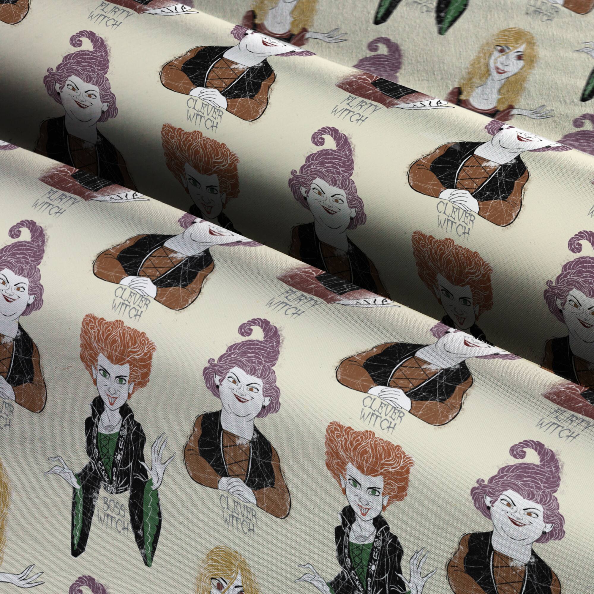 Disney Hocus Pocus Three Witches Cotton Fabric